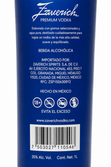 Vodka Zaverich 1 L Original Botella Premium | Trento Cocinas