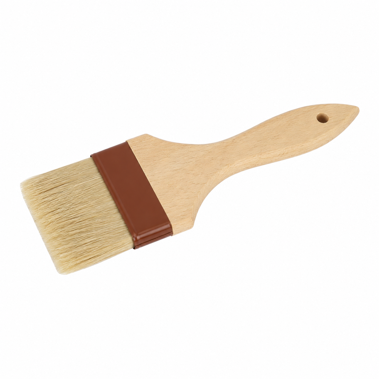 Brocha Plana 5 cm Pelo de Jabalí Mango de Madera para Repostería | Trento Cocinas