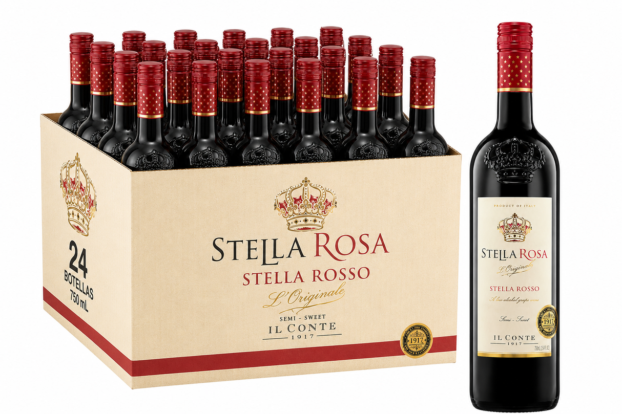Pack 24 Vino Tinto Stella Rosa Rosso 750 ml | Trento Cocinas