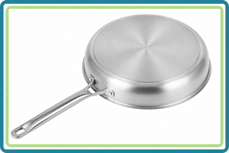 Sartén Profesional de Acero Inoxidable Alto Grado para Inducción 18 cm Plateado | Trento Cocinas