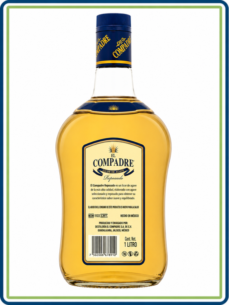 Licor de Agave El Compadre Reposado 1 L Pack de 24 Botellas | Trento Cocinas