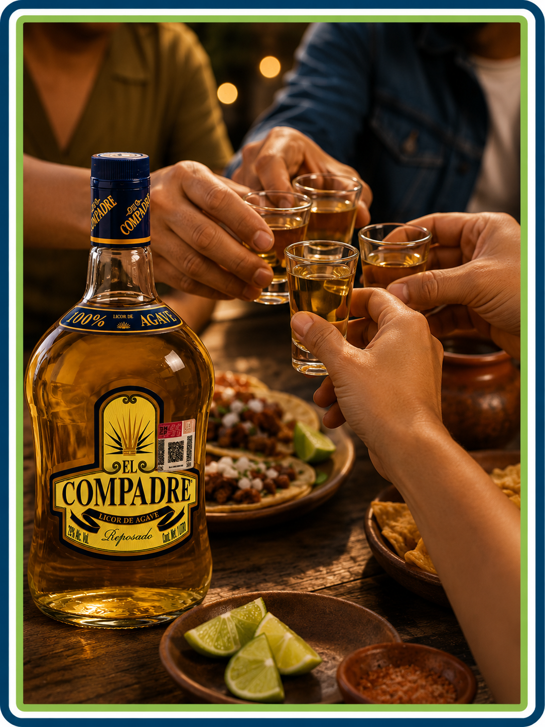 Licor de Agave El Compadre Reposado 1 L Pack de 24 Botellas | Trento Cocinas