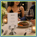 Porta Menú de Mesa 4 cm Acero Inoxidable Thunder | Trento Cocinas