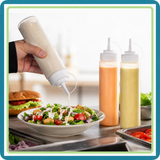 Botella Despachadora de Crema 24 oz (3 Piezas) Profesional para Salsas y Aderezos | Trento Cocinas