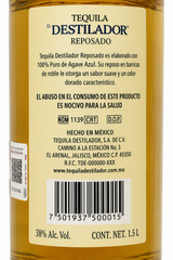 Tequila Destilador Reposado 1.5 L | Tequila 100% de Agave Reposado | Trento Cocinas