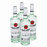 Pack de 4 Ron Bacardí Carta Blanca 980 ml | Ron Blanco Original | Trento Cocinas