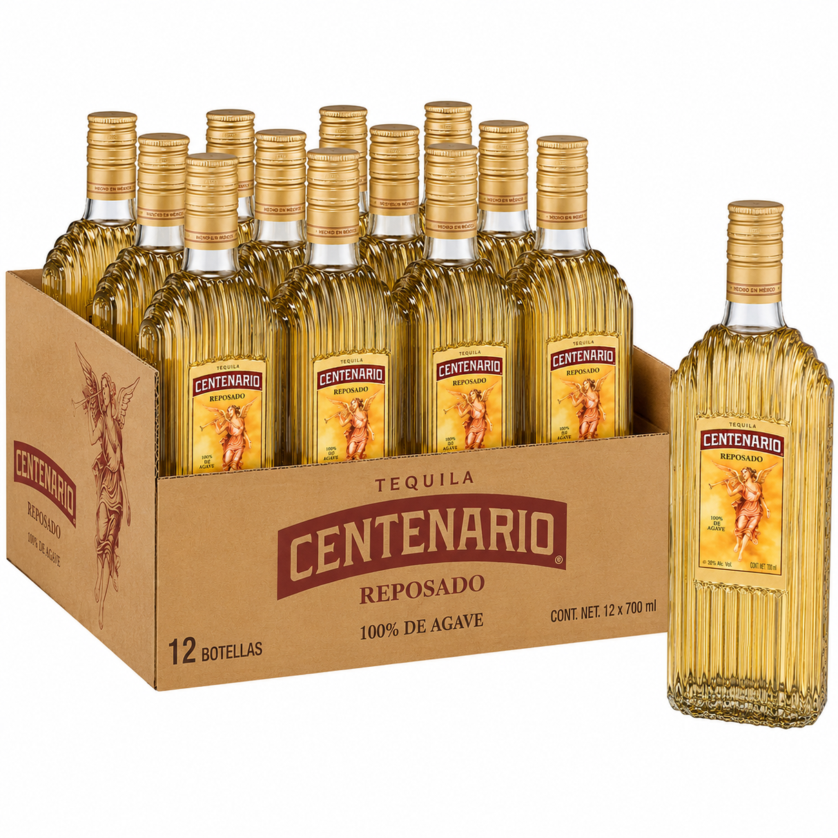Caja de 12 Tequila Gran Centenario Reposado 700 ml | 100% Agave Azul | Trento Cocinas