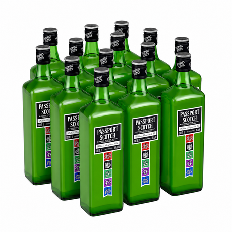 Caja de 12 Whisky Passport Scotch 1000 ml | Blended Scotch Whisky | Trento Cocinas