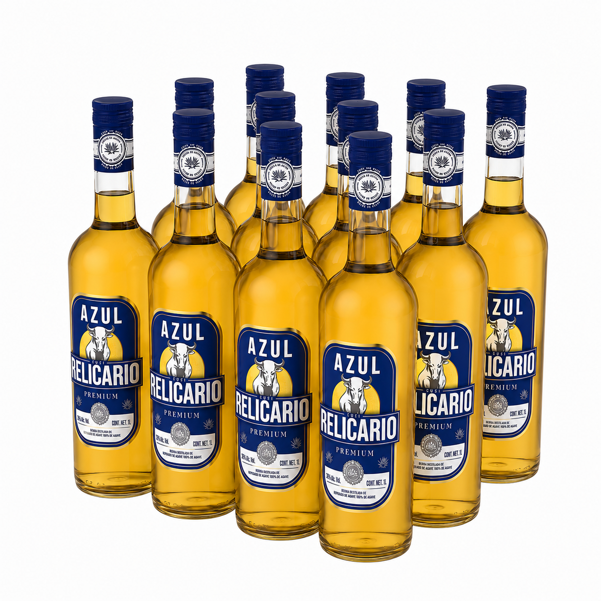Pack de 12 Licor de Agave Gran Relicario 1 L | Licor de Agave Premium | Trento Cocinas
