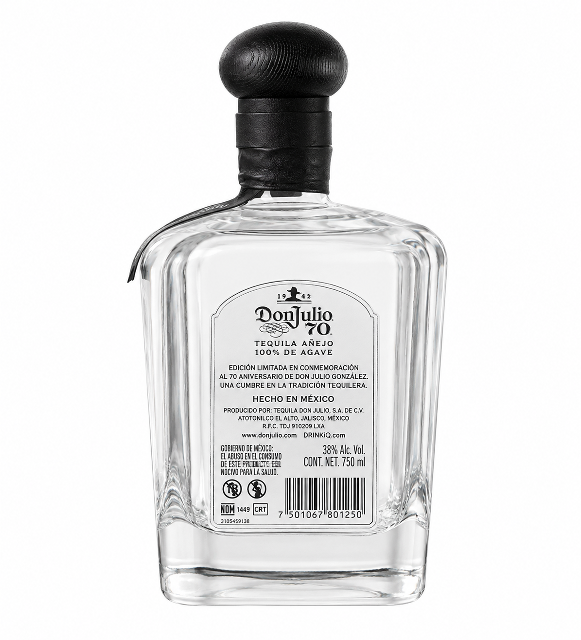 Tequila Don Julio 70 Cristalino 700 ml | Tequila Premium Cristalino | Trento Cocinas