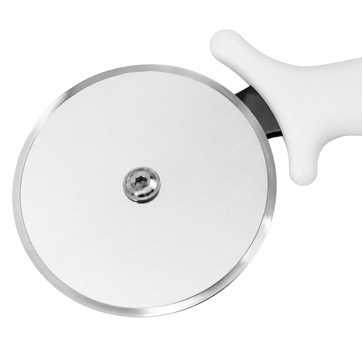 Cortador de Pizza 10 cm Acero Inoxidable Mango Blanco | Cortapizza Profesional
