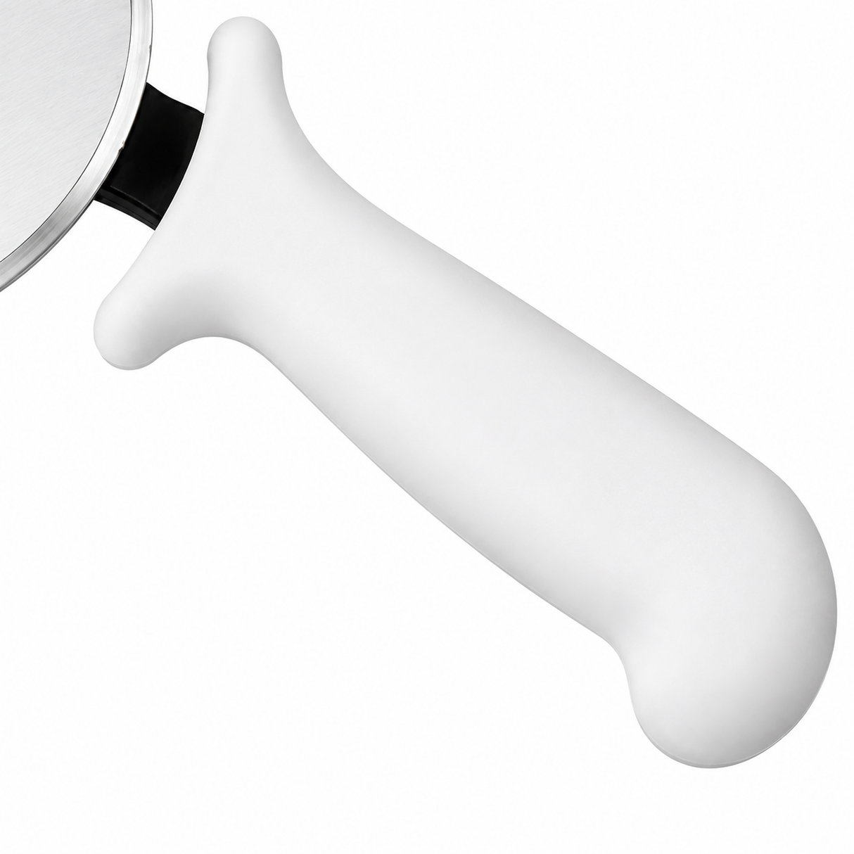 Cortador de Pizza 10 cm Acero Inoxidable Mango Blanco | Cortapizza Profesional
