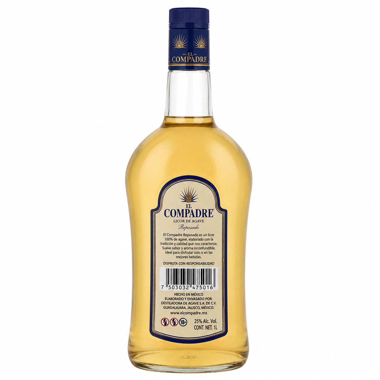 Caja de 12 Destilado de Agave El Compadre 1 L | Destilado de Agave Premium