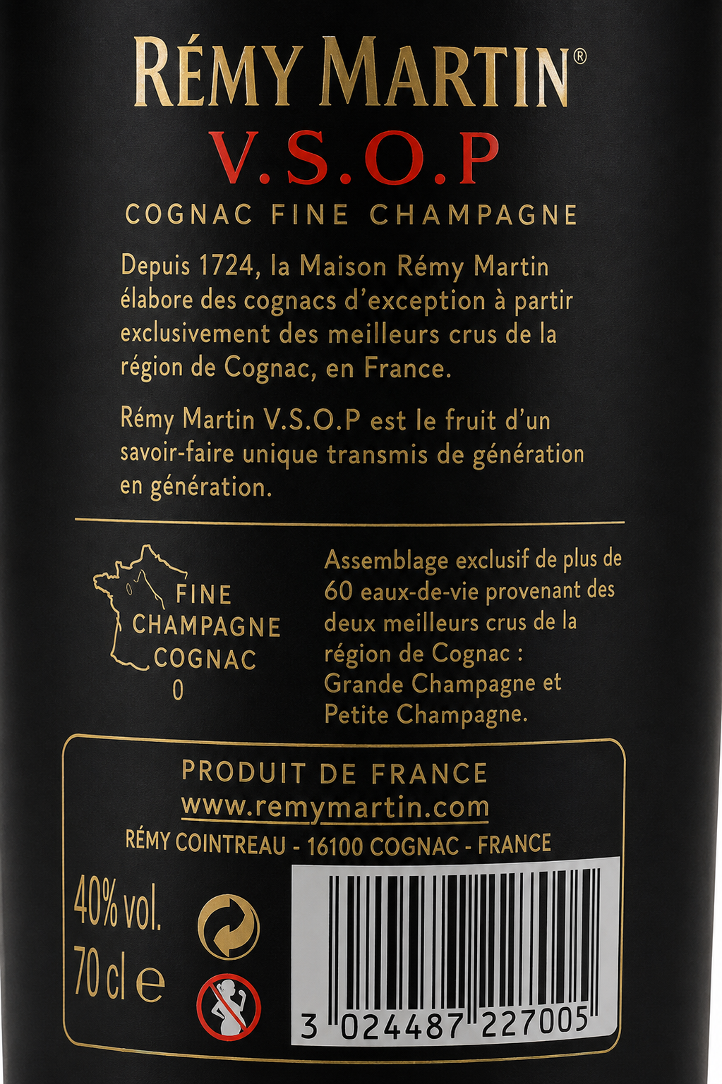 Cognac Rémy Martin VSOP Edición Especial 700 ml | Trento Cocinas