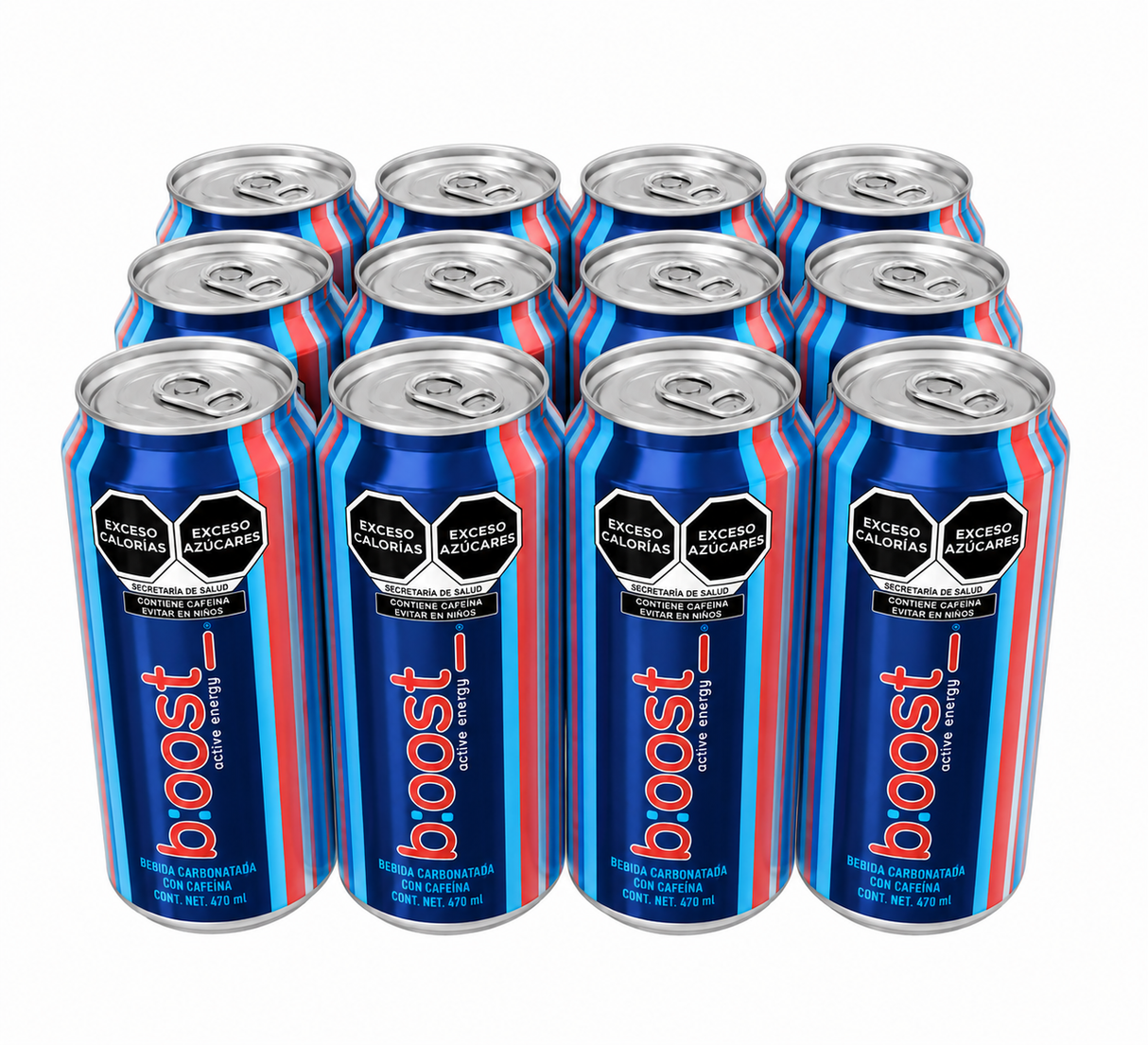 Pack de 12 Energizante Boost Active Energy 470 ml Original | Trento Cocinas