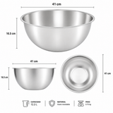 Tazón Bowl Mezclador 41 cm 12.3 Litros Acero Inoxidable Profesional | Trento Cocinas