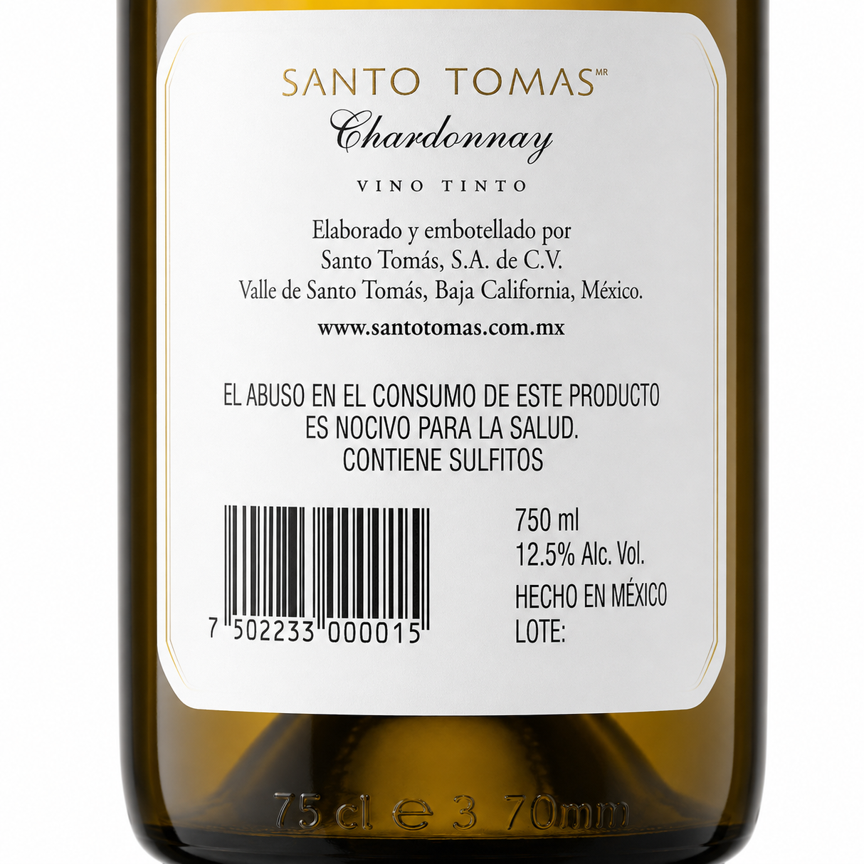 Vino Blanco Santo Tomás Chardonnay 750 ml | Trento Cocinas