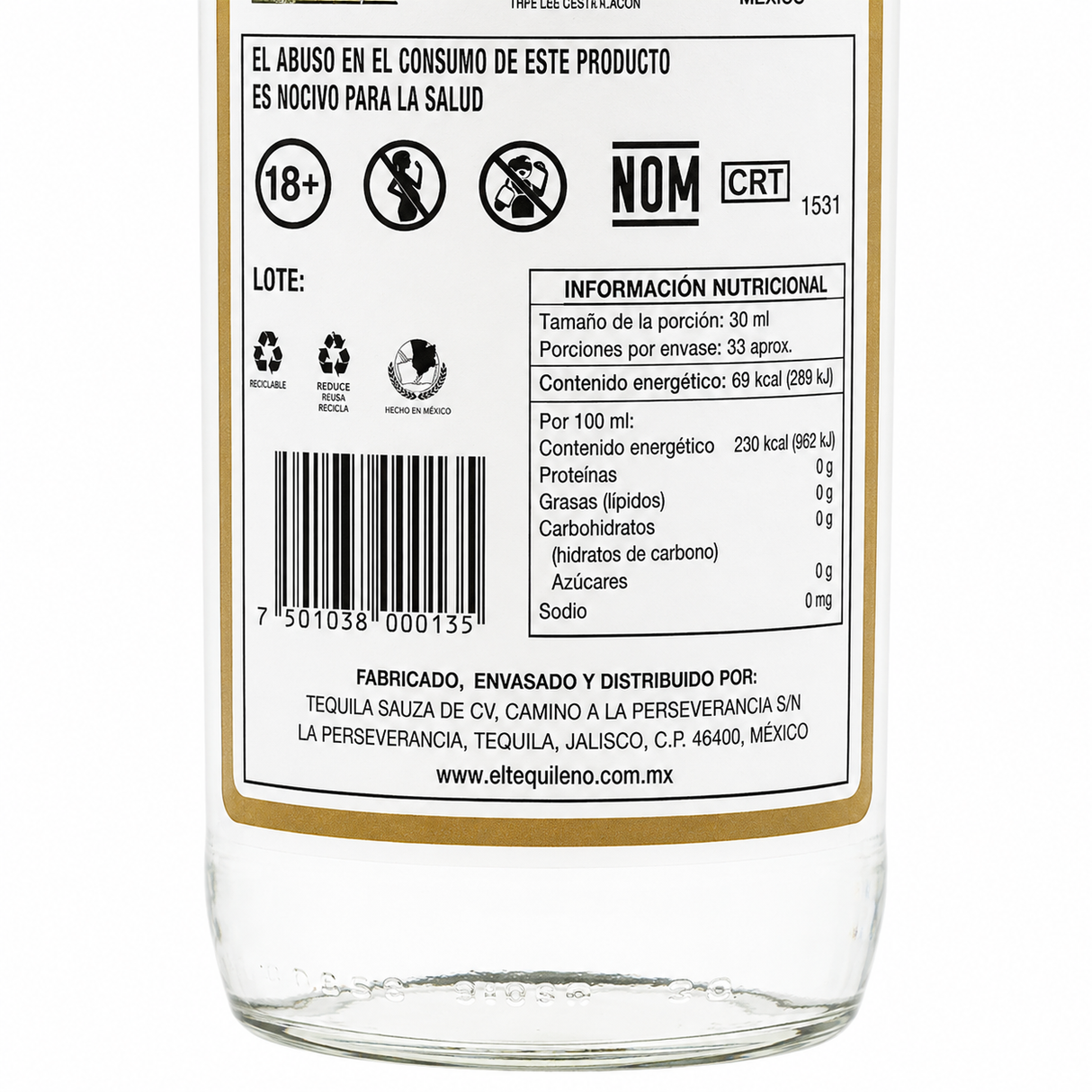Pack de 4 Tequila Tequileño Blanco 1 L | Tequila Mexicano