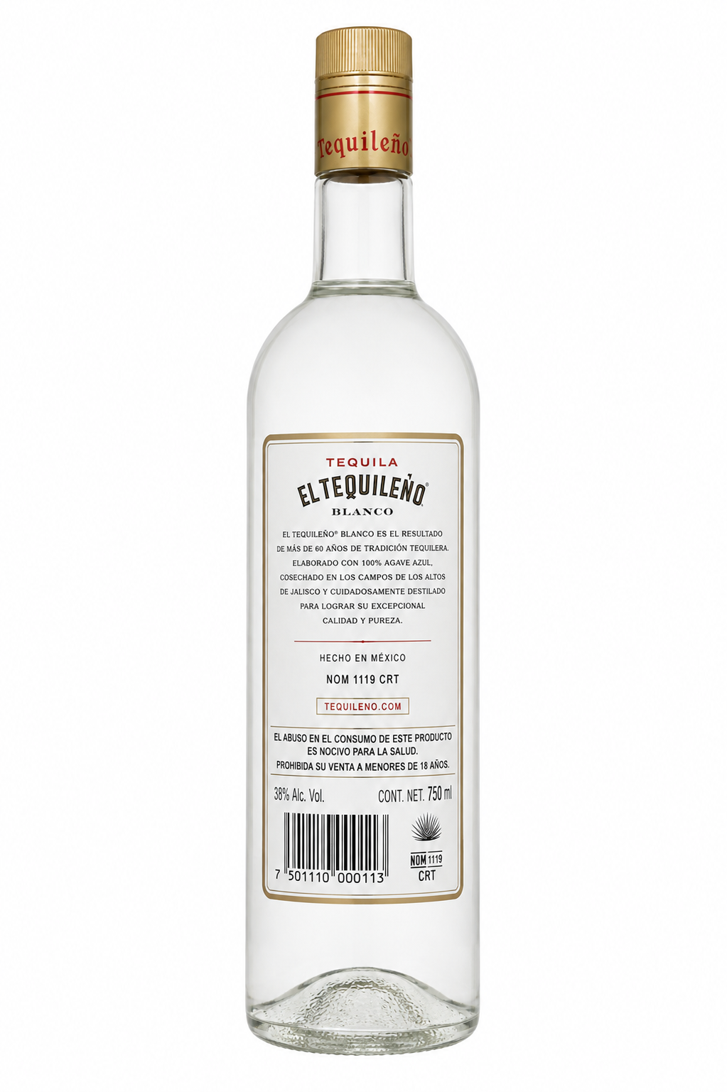 Caja de 12 Tequila El Tequileño Blanco 750 ml | Trento Cocinas