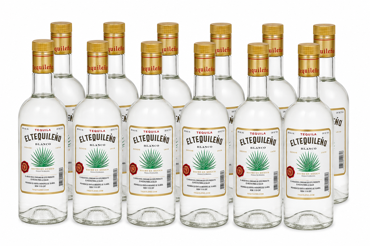 Caja de 12 Tequila El Tequileño Blanco 750 ml | Trento Cocinas