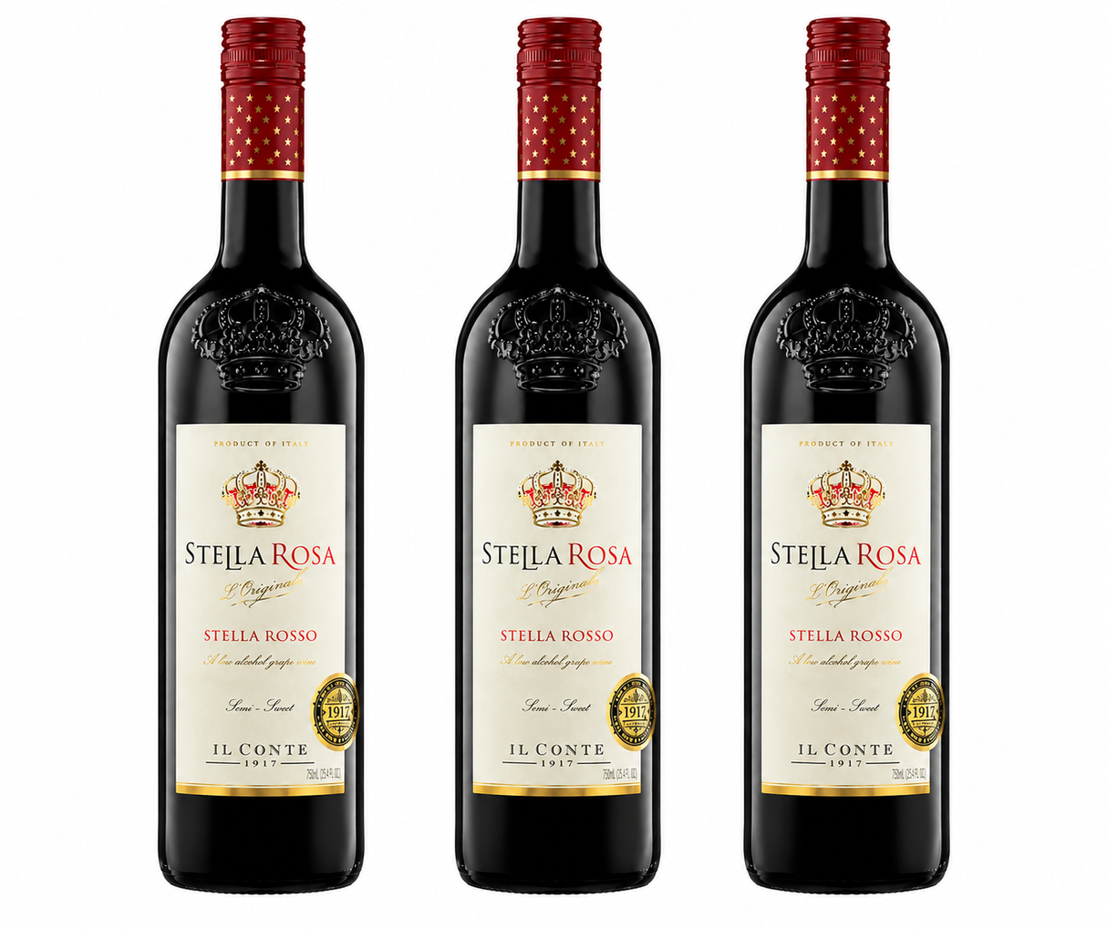 Pack 3 Vino Tinto Stella Rosa Rosso 750 ml | Trento Cocinas