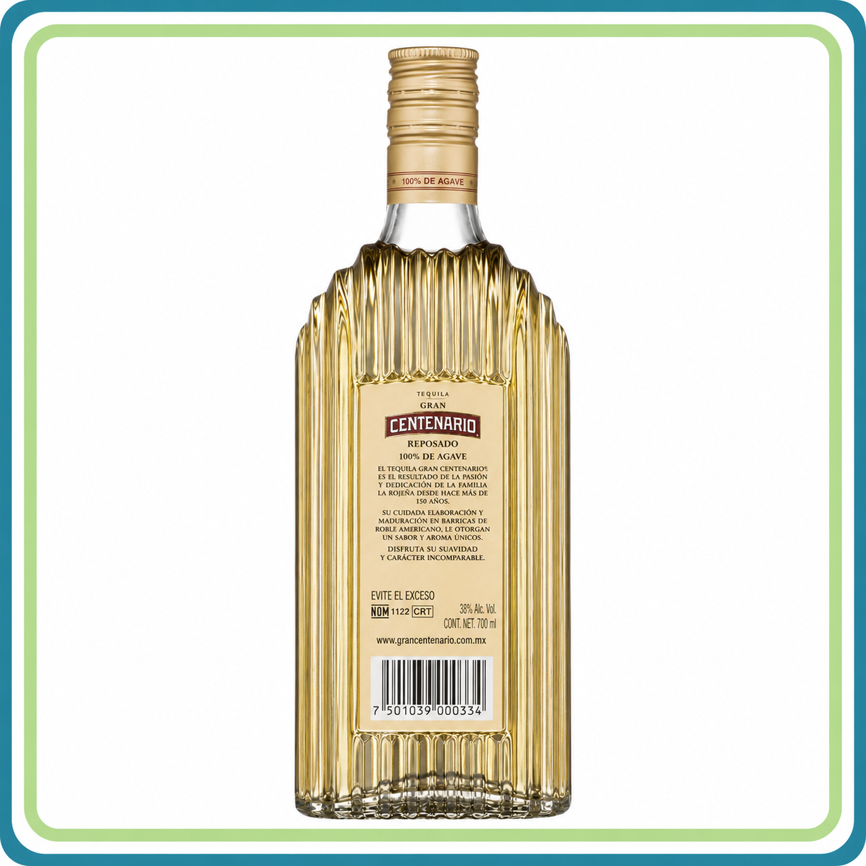 Tequila Gran Centenario Reposado 700 ml 100% Agave Original | Trento Cocinas