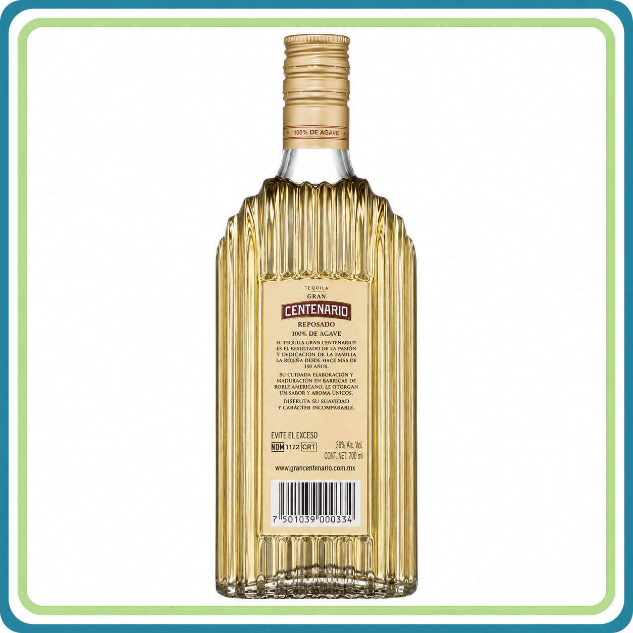 Tequila Gran Centenario Reposado 700 ml 100% Agave Original | Trento Cocinas