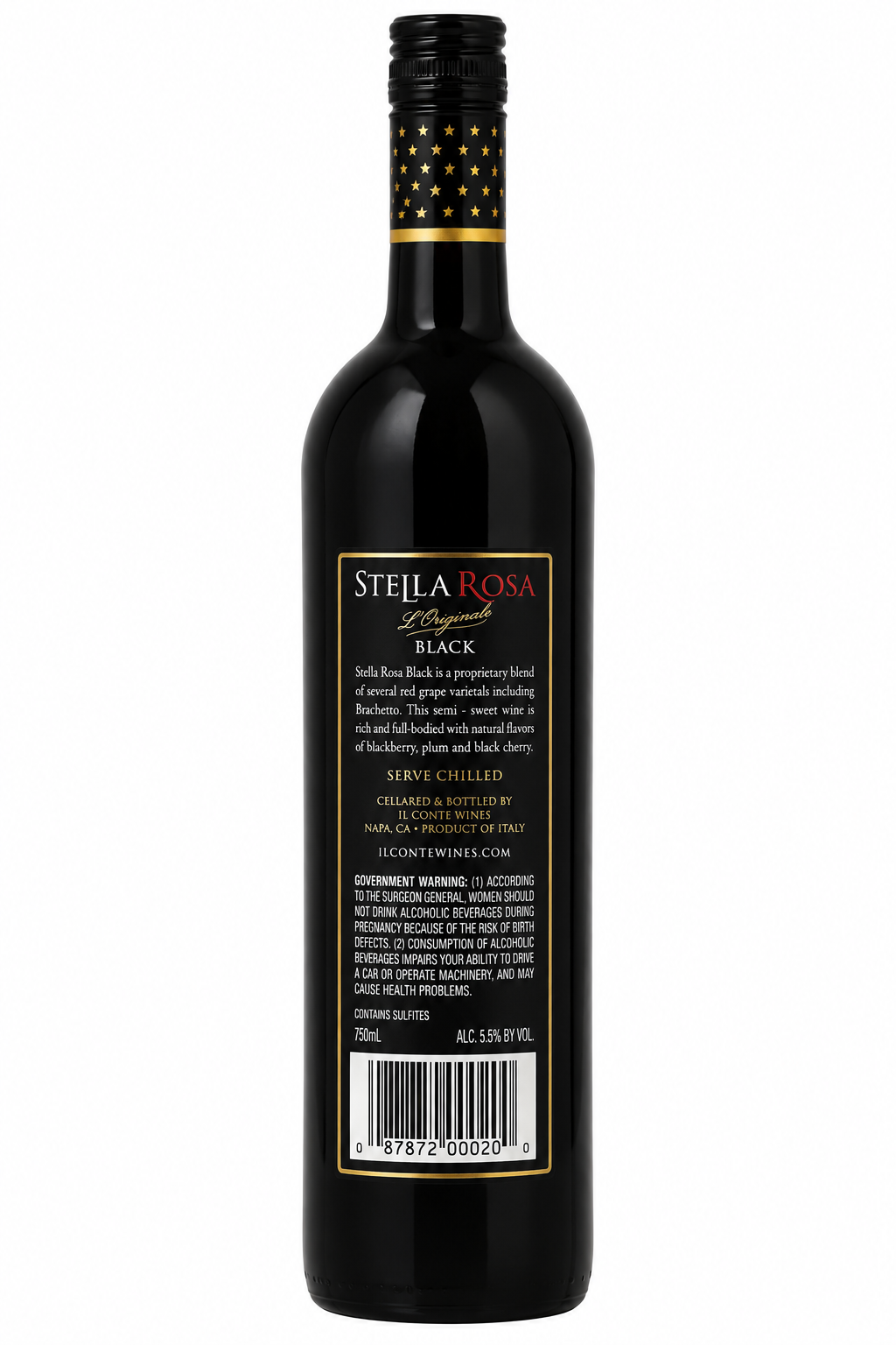 Stella Rosa Black Wine 750 ml | Vino Tinto Semidulce Italiano | Trento Cocinas