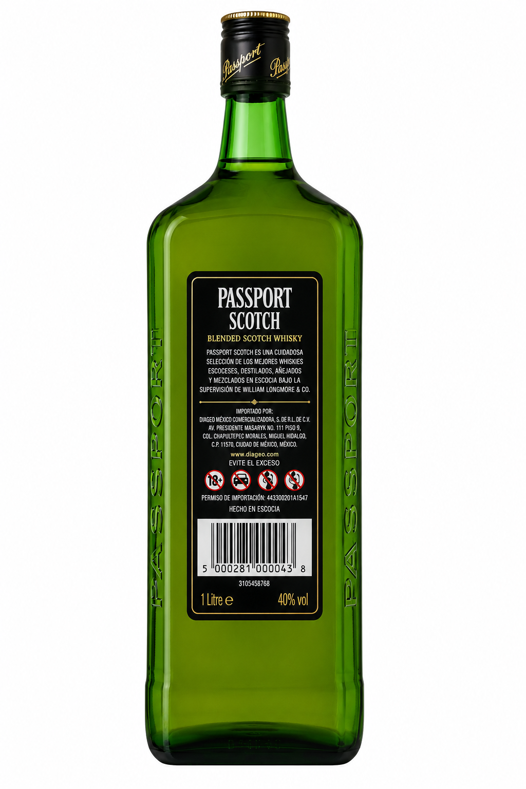Whisky Passport Blended Scotch Escocés 1 L Original | Trento Cocinas