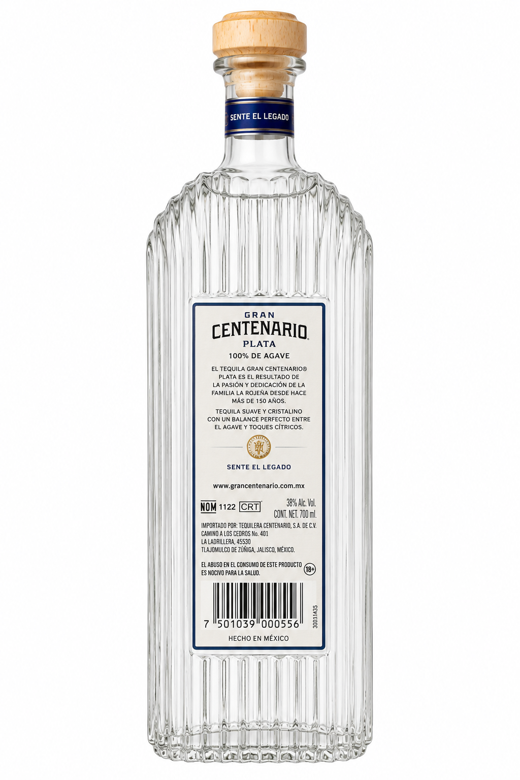 Tequila Gran Centenario Plata 700 ml 100% Agave | Trento Cocinas