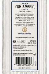 Tequila Gran Centenario Plata 700 ml 100% Agave | Trento Cocinas