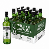 Caja de 12 Whisky William Lawson's Blended Scotch 700 ml | Whisky Escocés Original | Trento Cocinas