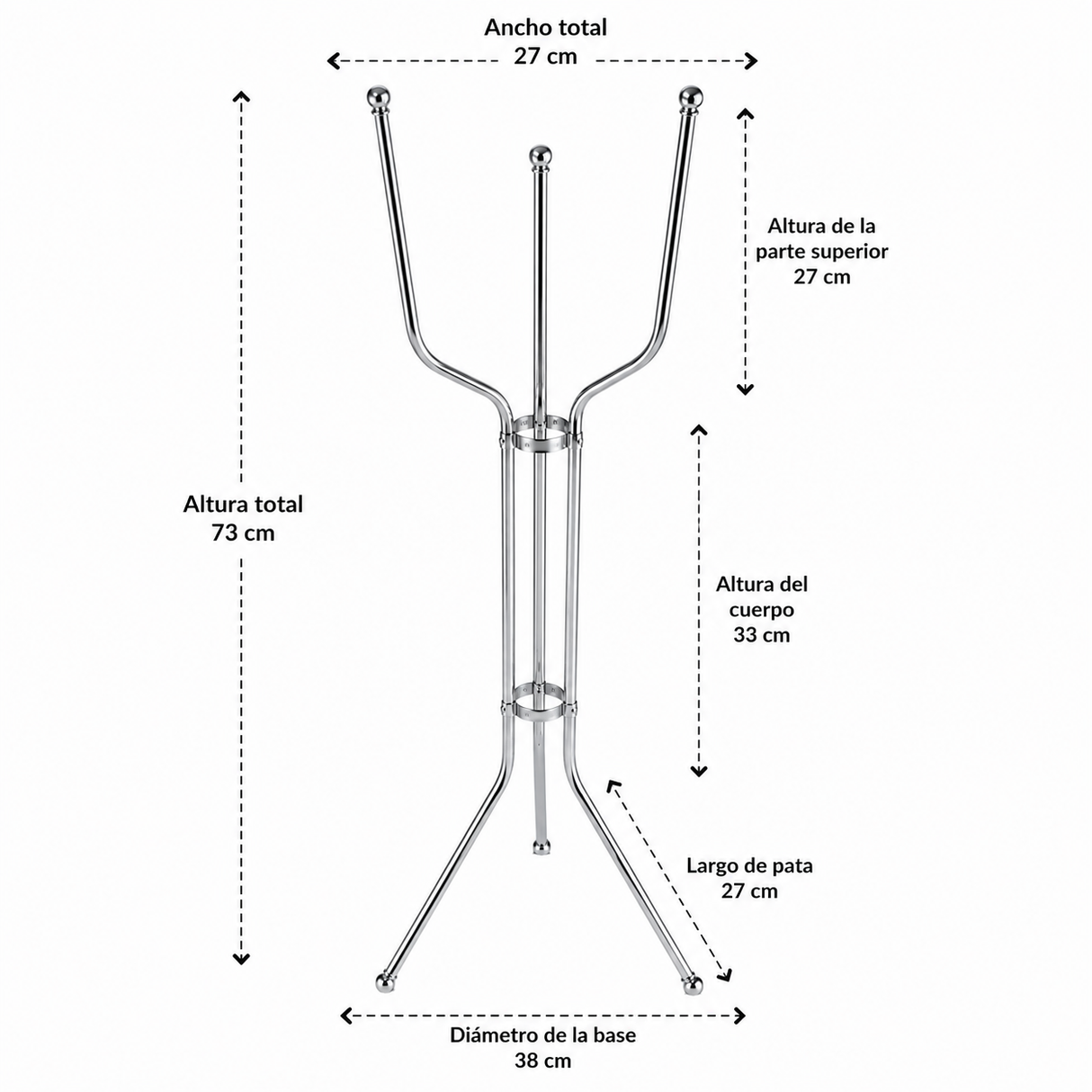 Base Soporte Tripié para Champañera de Acero Inoxidable Arte | Trento Cocinas