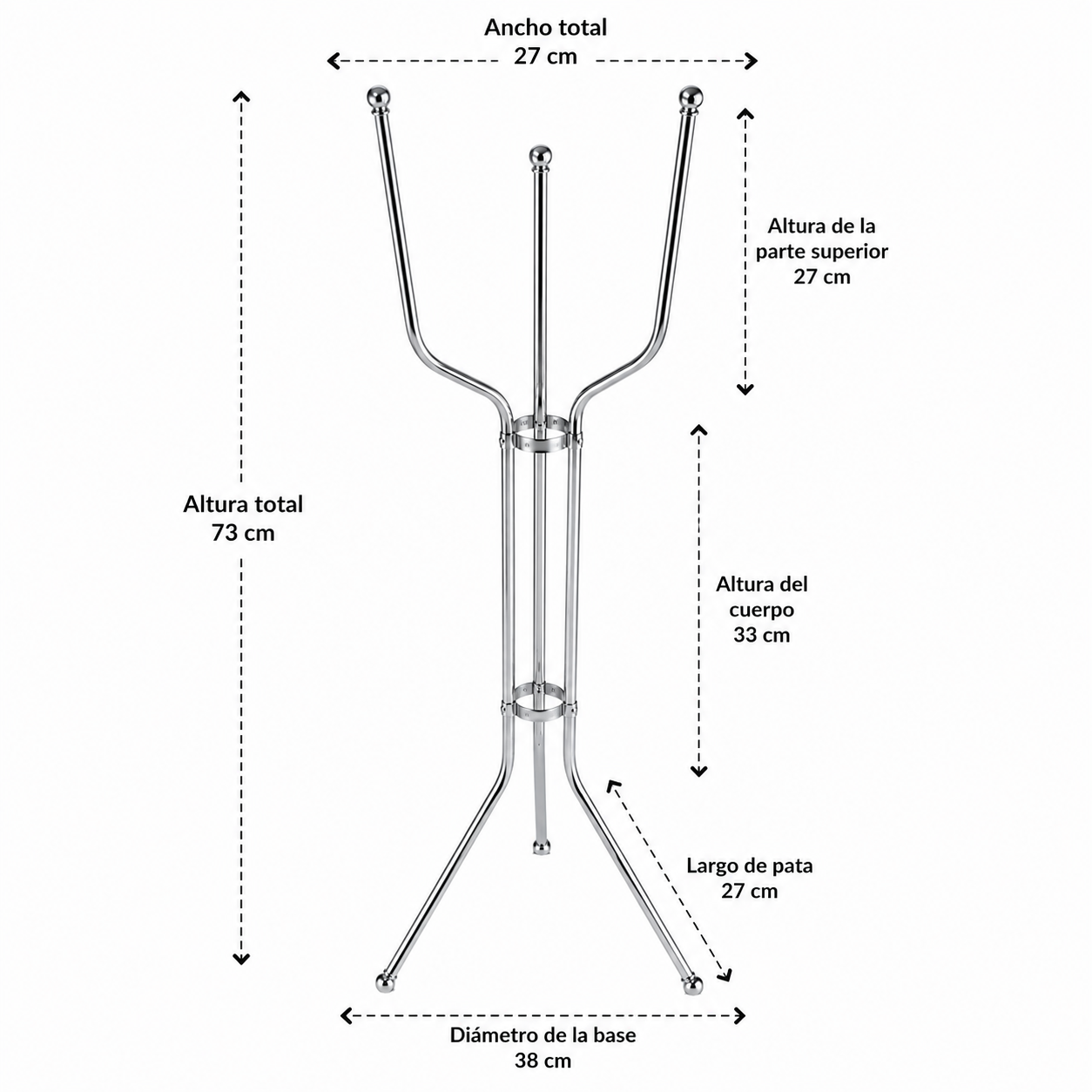 Base Soporte Tripié para Champañera de Acero Inoxidable Arte | Trento Cocinas
