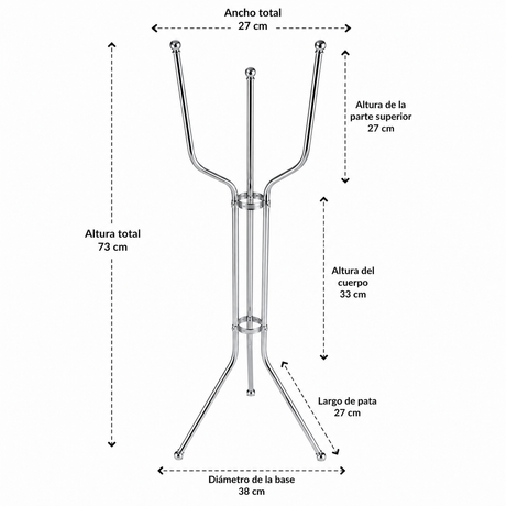 Base Soporte Tripié para Champañera de Acero Inoxidable Arte | Trento Cocinas