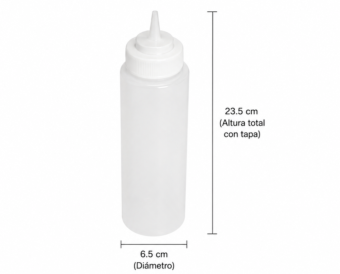 Despachadores de Mamila para Aderezo 12 Oz Pack de 3 Traslúcidos | Trento Cocinas
