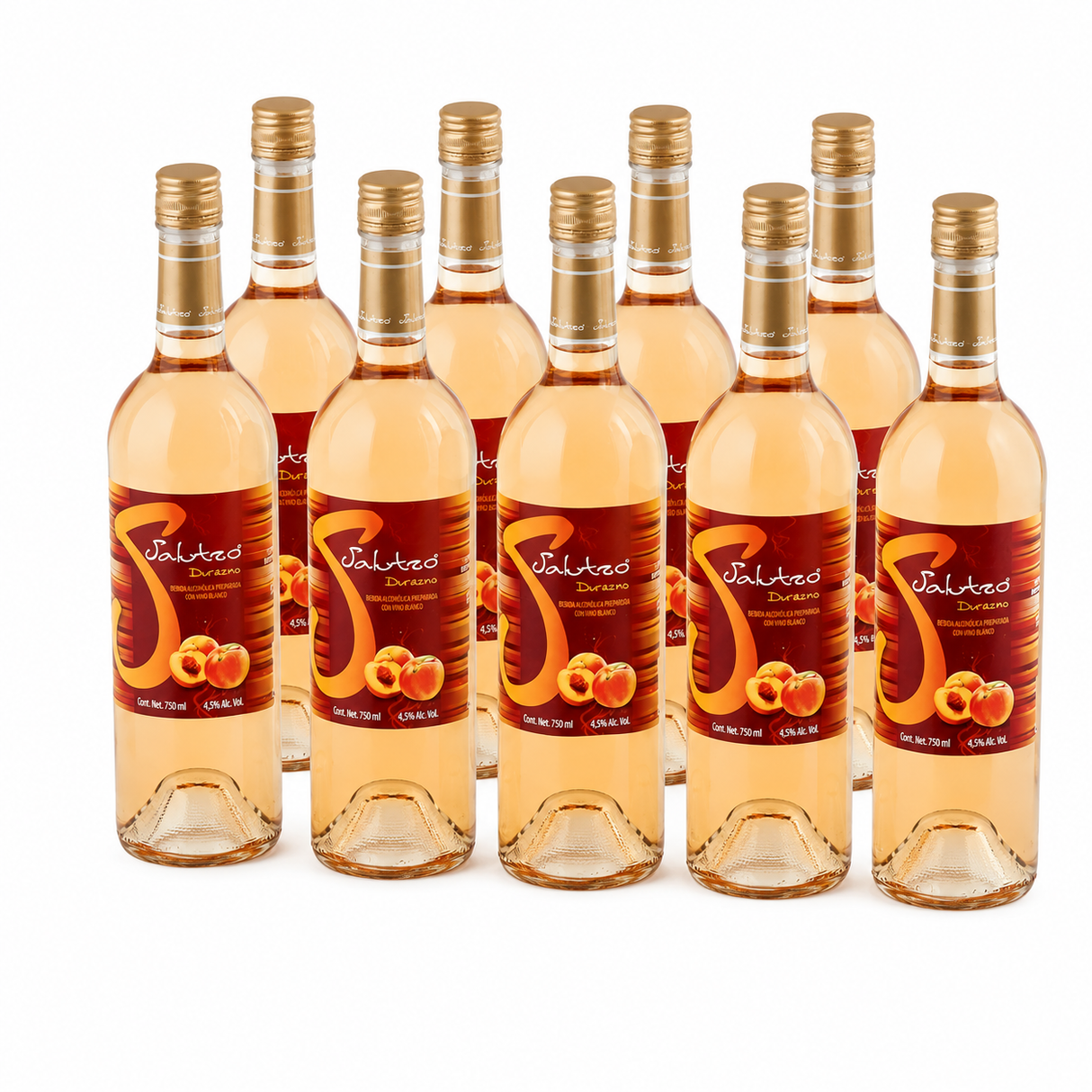 Pack de 12 Licor Salutzo Dolce Tentazione Durazno 750 ml Original | Trento Cocinas
