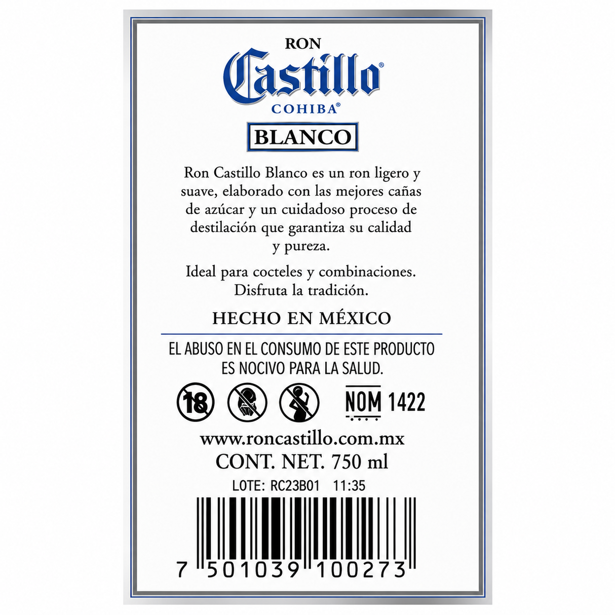 Caja de 12 Ron Castillo Imperial Blanco 1 Litro Original | Trento Cocinas