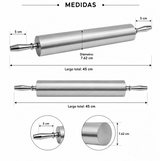 Rodillo de Aluminio 18 Pulgadas Profesional para Repostería | Trento Cocinas