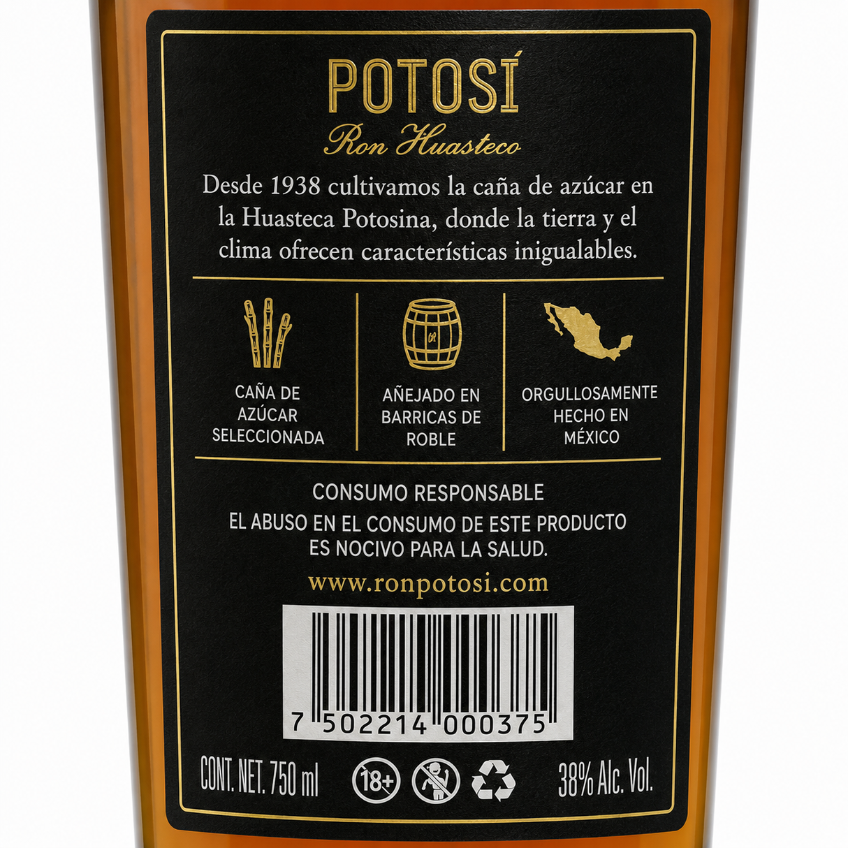 Ron Potosí Añejo 750 ml | Ron Añejo Mexicano | Trento Cocinas