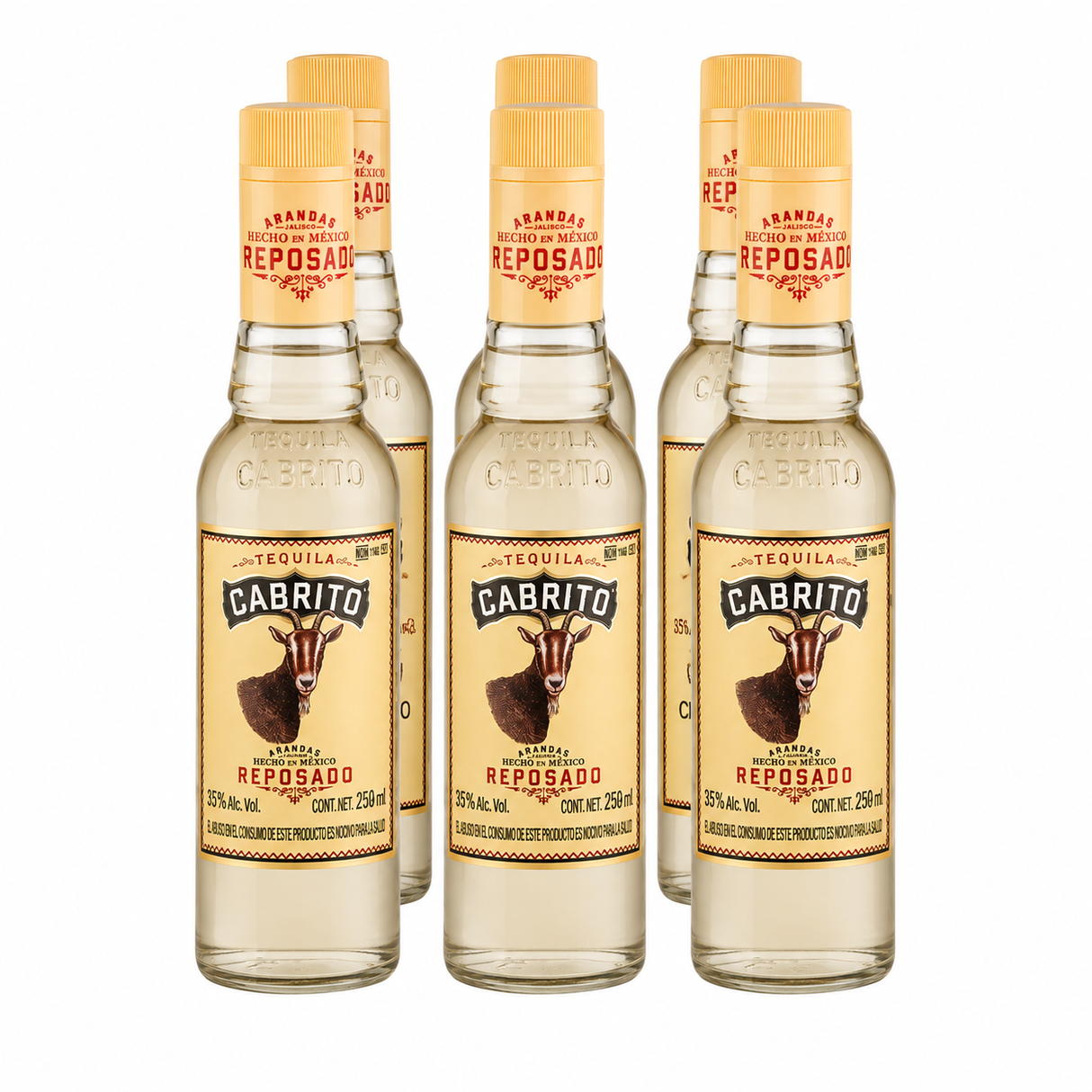 Pack de 6 Tequila Cabrito Reposado 250 ml | Trento Cocinas