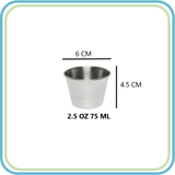 BUFFETWARE DS2483 RAMEKIN 2.5 OZ ACERO INOXIDABLE (12 PZS)