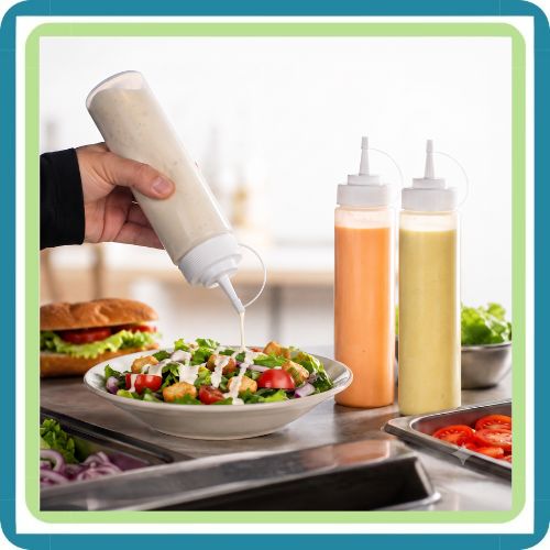 Botella Despachadora de Crema 24 oz (3 Piezas) Profesional para Salsas y Aderezos | Trento Cocinas