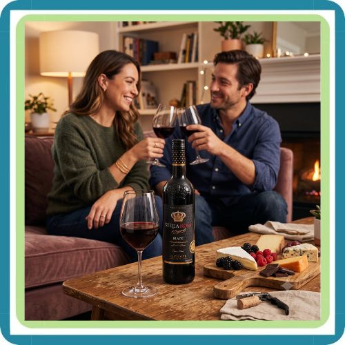 Stella Rosa Black Wine 750 ml | Vino Tinto Semidulce Italiano | Trento Cocinas