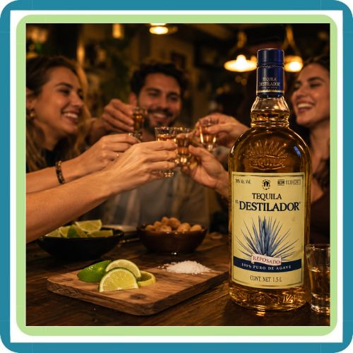 Tequila Destilador Reposado 1.5 L | Tequila 100% de Agave Reposado | Trento Cocinas