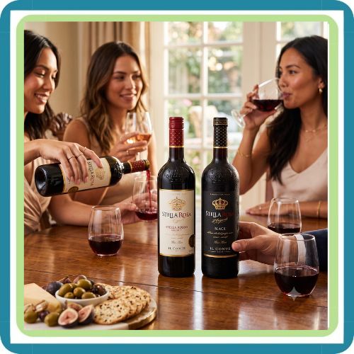 Vino Stella Rosa Rosso + Stella Rosa Black Wine 750 ml Dúo | Vino Italiano | Trento Cocinas