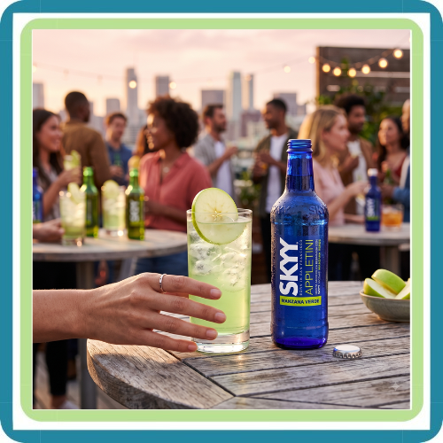 Vodka SKYY Appletini 275 ml – 48 Botellas, 2 Packs de 24 | Trento Cocinas