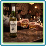 Caja de 12 Whisky Black & White Blended Scotch 700 ml | Whisky Escocés Original
