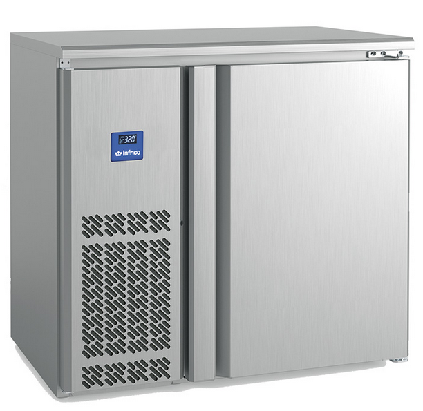 INFRICO ERV36IISD REFRIGERADOR BACKBAR 5.7 PIES 1 PUERTA SOLIDA ACERO INOXIDABLE