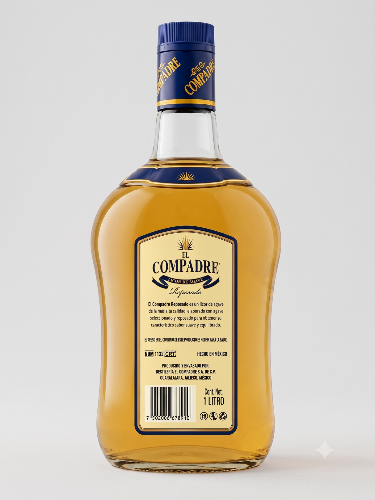 Caja de 12 Destilado de Agave El Compadre 750 ml 100% Agave | Trento Cocinas